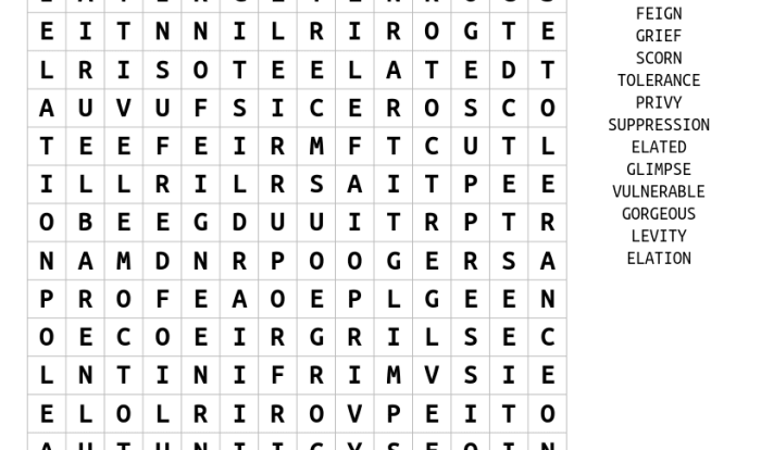 The great gatsby word search answers