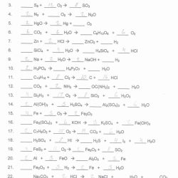 Classifying and balancing equations worksheet answers